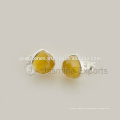 925 de plata esterlina amarillo Onyx Gemstone Stud Earring, hecho a mano fabricante Fine Quality Gemstone Earring Jewelry